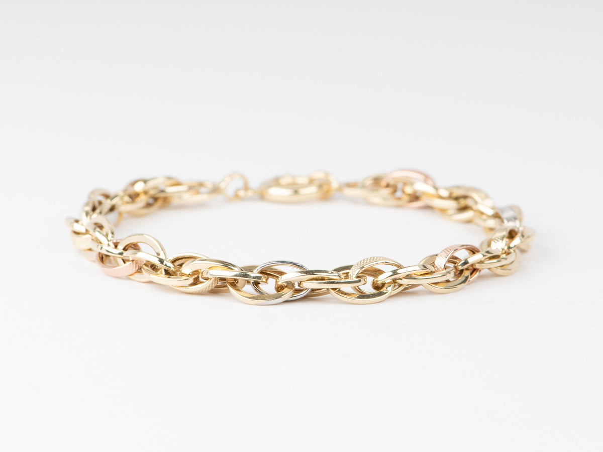 Tri color bracelet 14k cheap