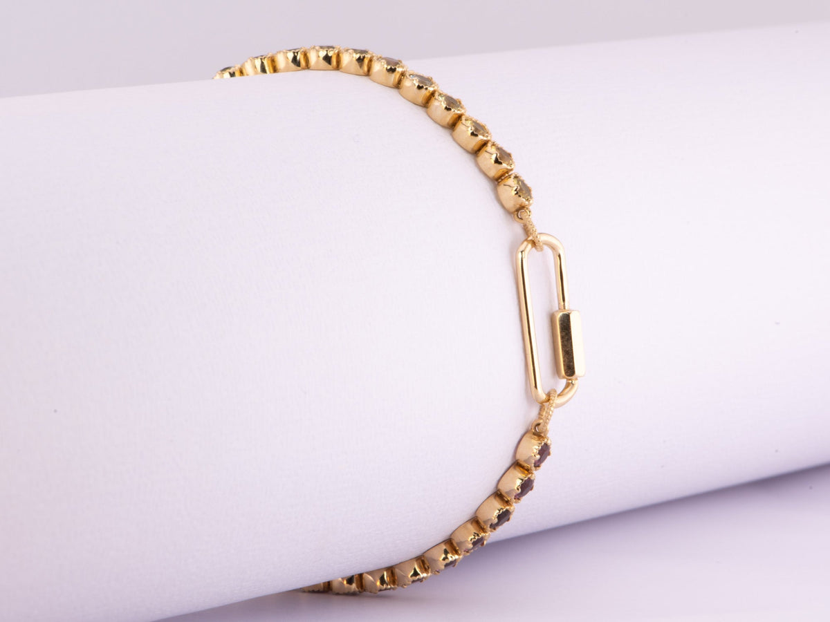 3mm Rainbow Sapphire Bracelet 14K Gold Convertible as Necklace R2069 Aurora Designer