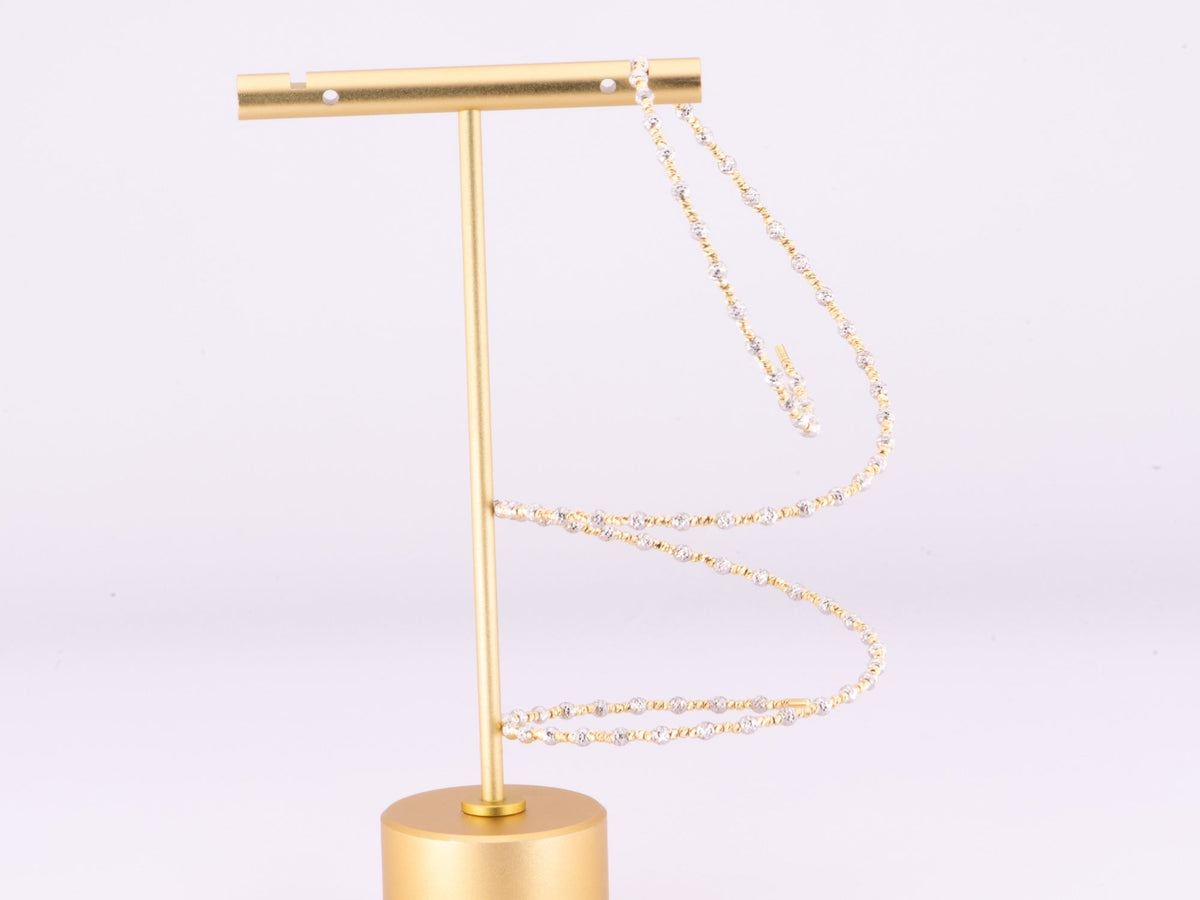 18K Gold Dual Tone White and Yellow Gold Flexi Bangle Bracelet 4.71g R2071 Aurora Designer