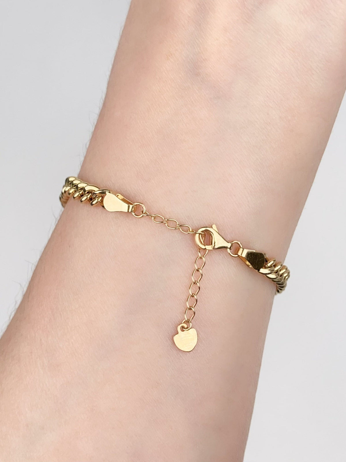 14K Gold Miami Cuban Chain Bracelet 7.5" 4.4mm Wide R2098 Aurora Designer