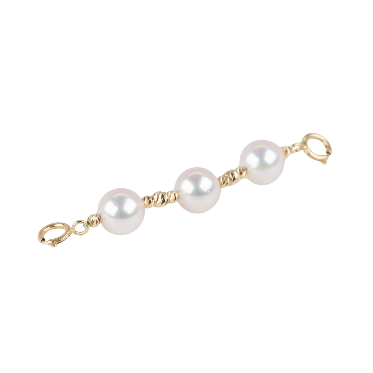 2" Extension Chain with 18K Gold Bead and Freshwater Pearl Extender for Necklace Bracelet R2099 Aurora Designer