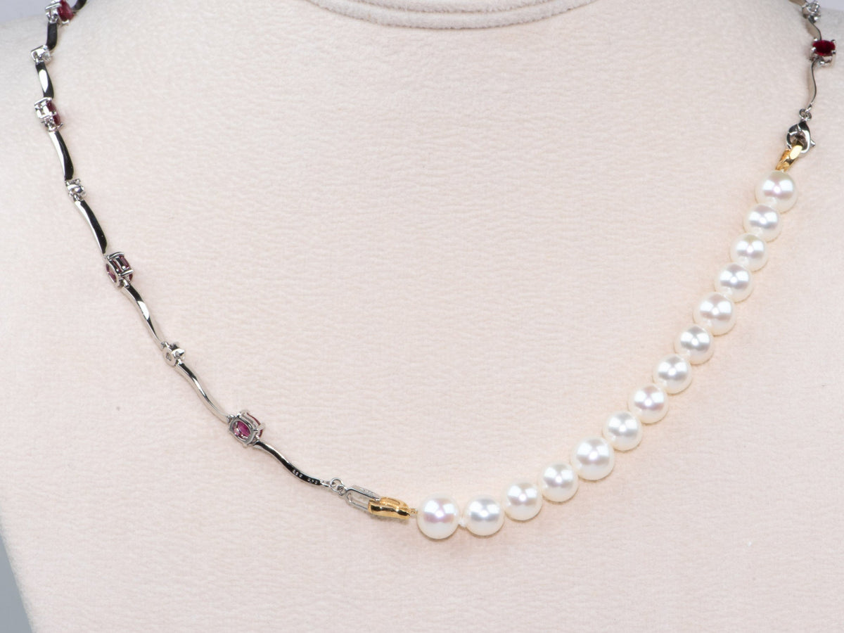 18K Gold 4.5&quot; Extension Chain with Freshwater Pearl and Double Clasp R2100 Aurora Designer