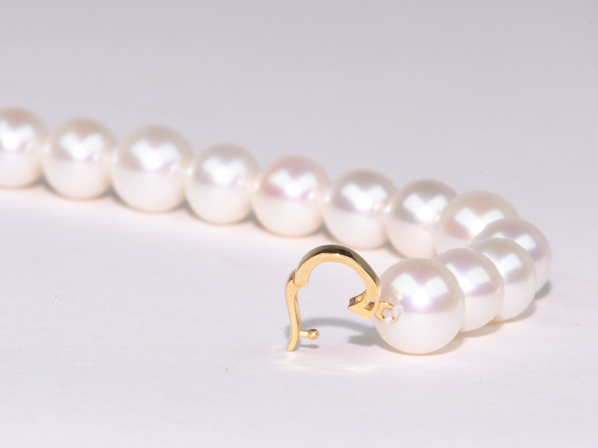 18K Gold 4.5&quot; Extension Chain with Freshwater Pearl and Double Clasp R2100 Aurora Designer