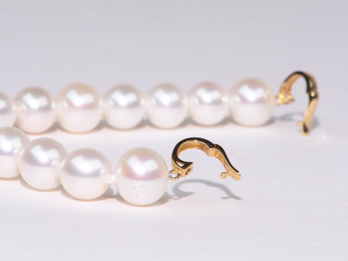 18K Gold 4.5&quot; Extension Chain with Freshwater Pearl and Double Clasp R2100 Aurora Designer