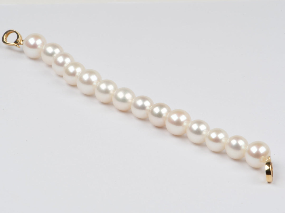 18K Gold 4.5&quot; Extension Chain with Freshwater Pearl and Double Clasp R2100 Aurora Designer