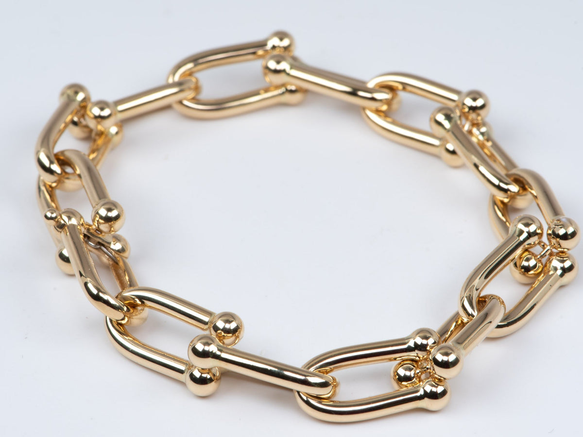 Large Horseshoe Link Bracelet 18K Gold 13g+ Hardware Style R2108 Aurora Designer