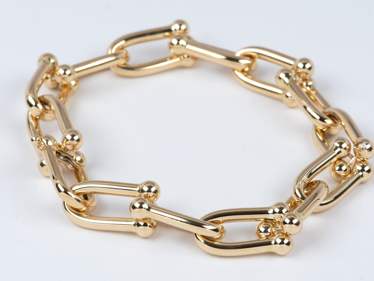 Large Horseshoe Link Bracelet 18K Gold 13g+ Hardware Style R2108 Aurora Designer