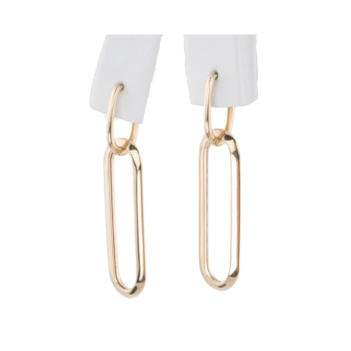 Double Rectangle Long Dangle Earrings 41x9mm 14K Gold R3173 Aurora Designer