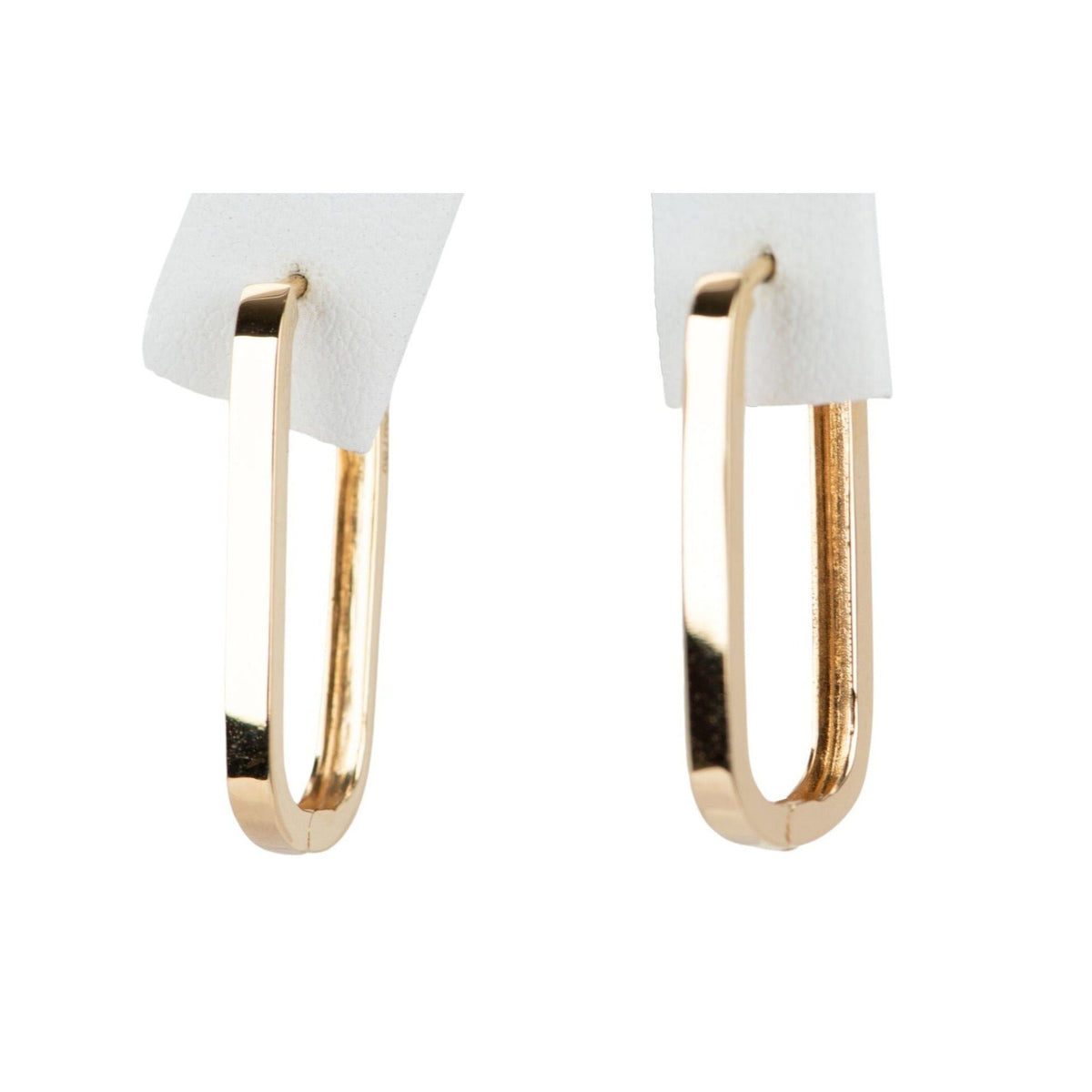 18K Gold 26x12mm Rectangle Ear Hoops Hoop 3.68g R3213 Aurora Designer