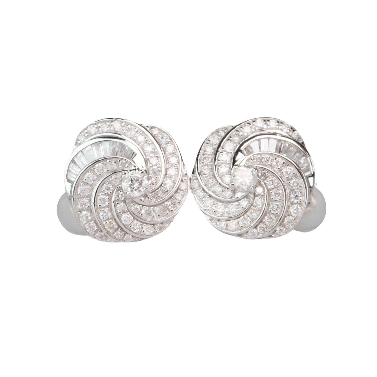 18K Gold Camellia Earrings with Diamond Studs Can Hang Dangles R3215 Aurora Designer