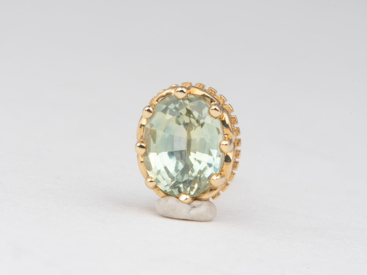 Solid 14K Gold Montana Sapphire Earrings R3225 Aurora Designer