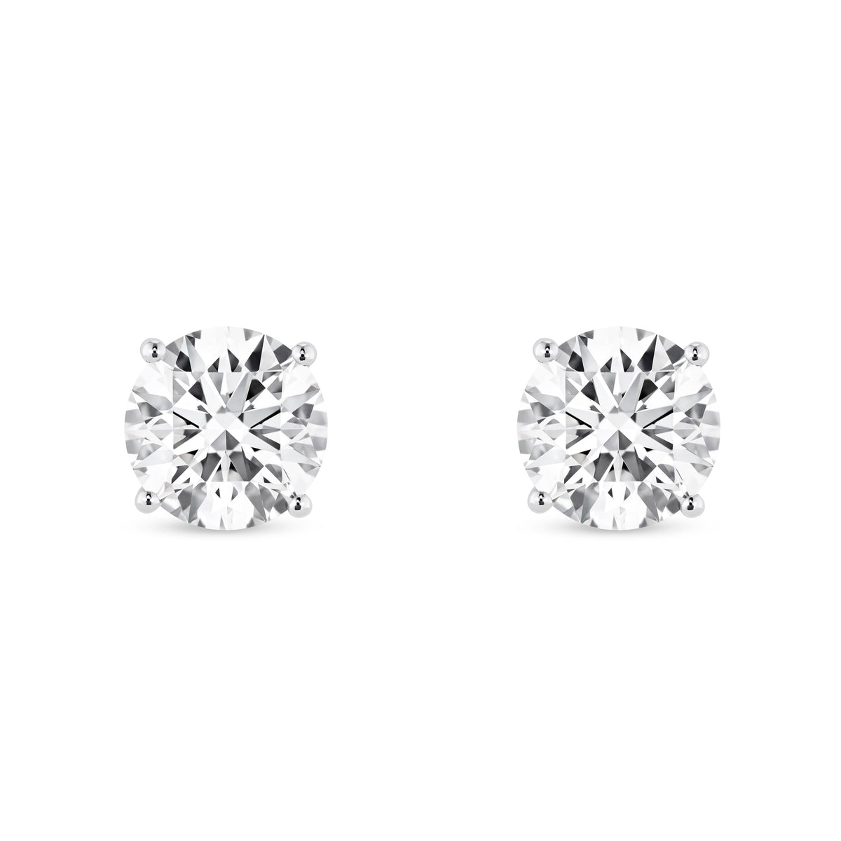 1ctw Lab Created Diamond Ear Studs 14K White Gold R3231 Aurora Designer