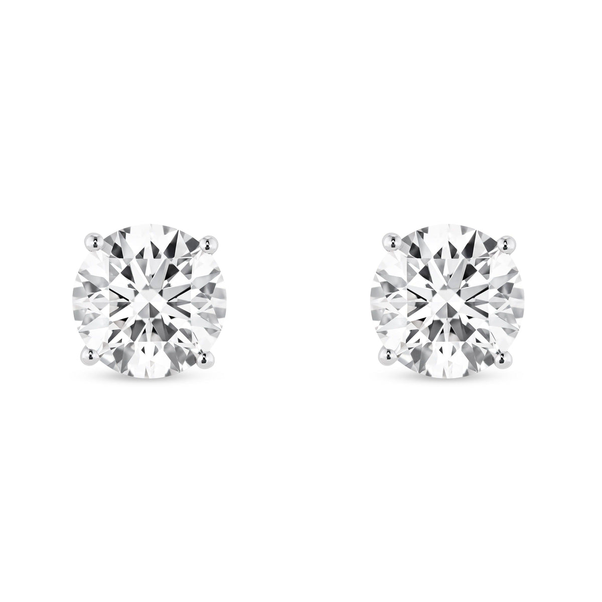 1.5ctw Lab Created Diamond Ear Studs 14K White Gold R3230 Aurora Designer
