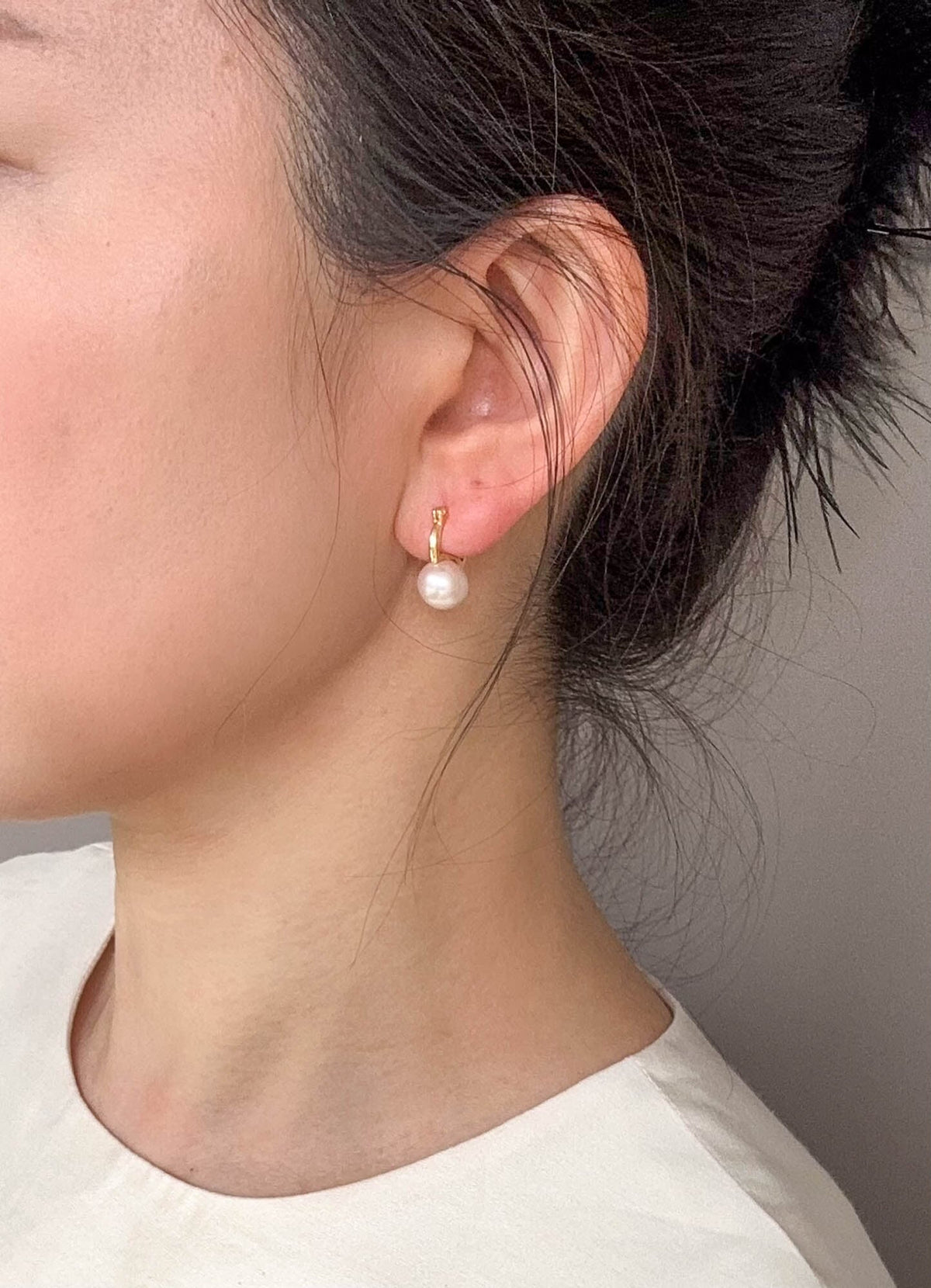 18K Gold Pearl Earrings Everyday Classic Jewelry R3235 Aurora Designer