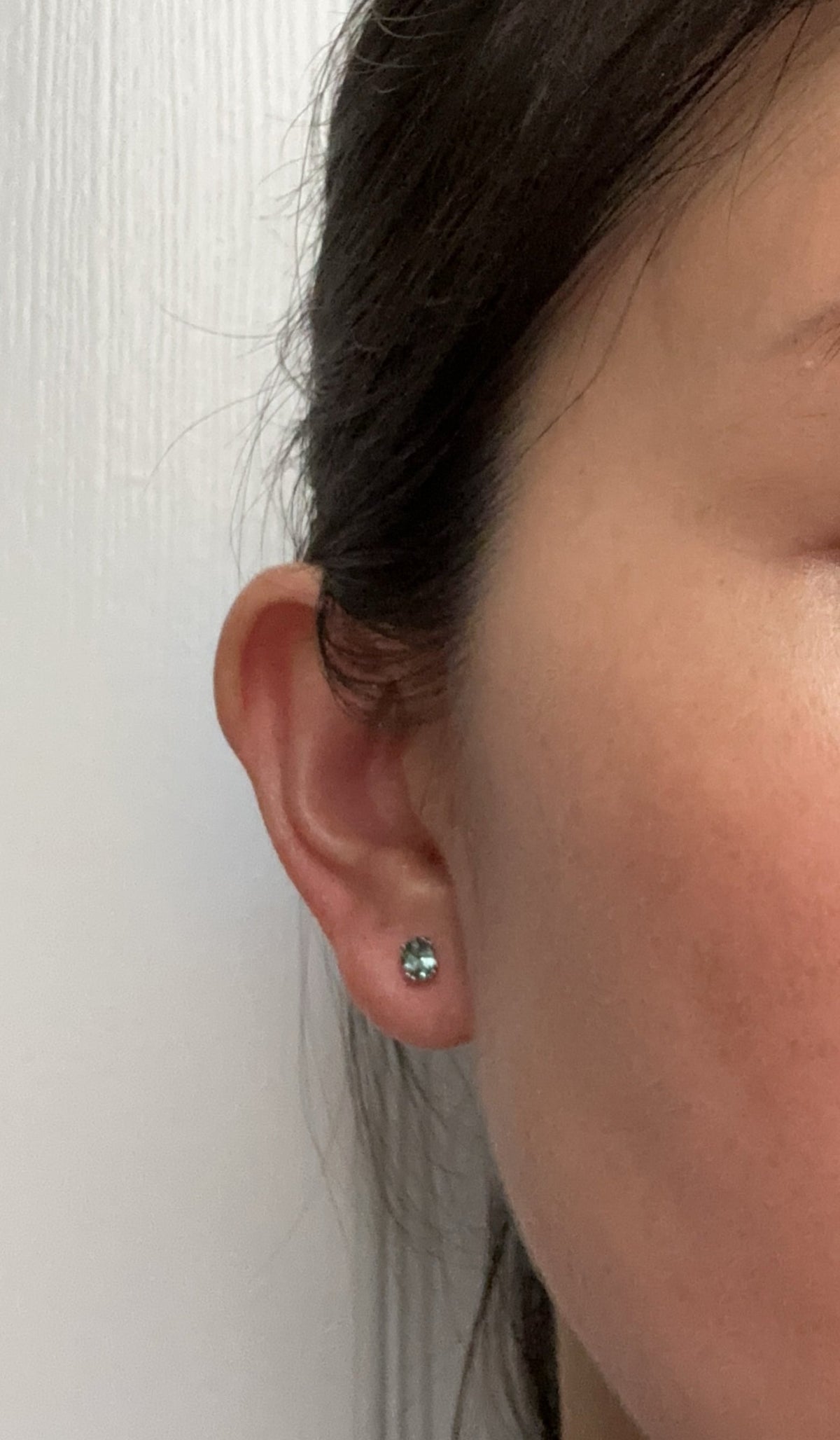 Teal Montana Sapphire Earrings 14K Gold Ear Studs R3263 Aurora Designer