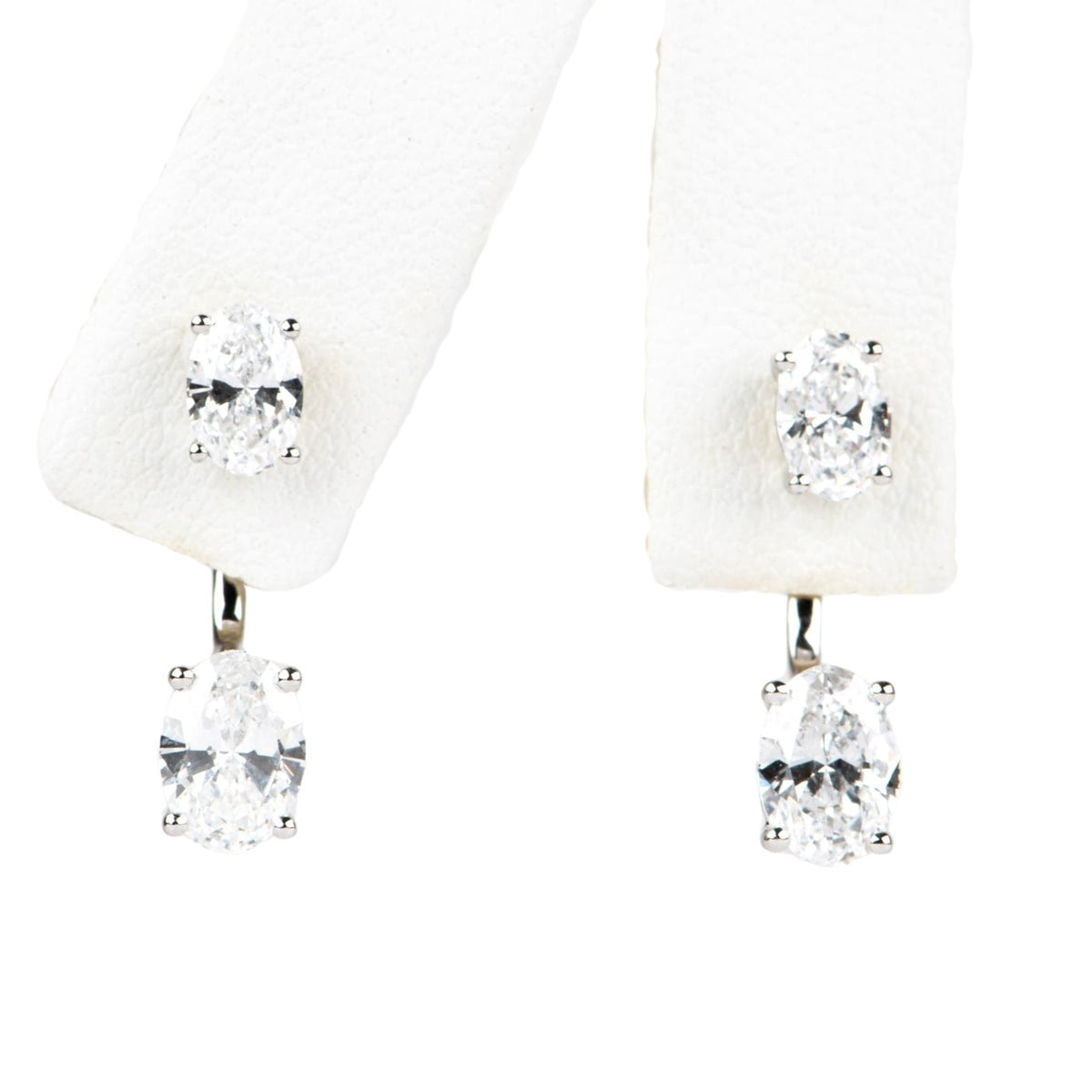 2.1ctw Lab Diamond Earrings Wear Multiple Ways 14K White Gold R3262 Aurora Designer