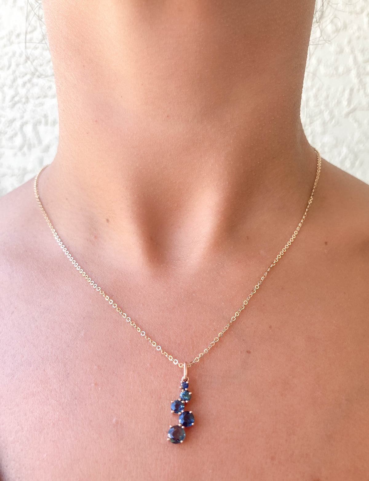 14K Gold Necklace Chain Adjustable Length with Needle Threader for Charms Pendants AD1907 Aurora Designer