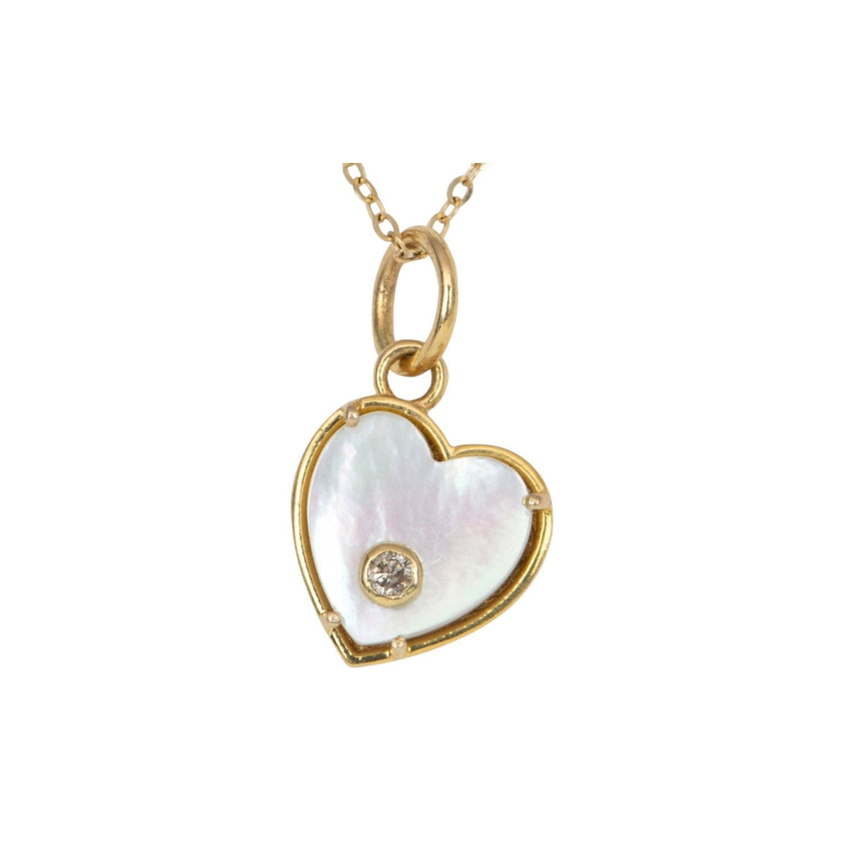 Heart with Diamond Accent Pendant 14K Gold R4350 Aurora Designer
