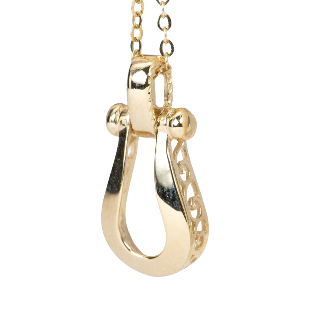 Horseshoe Charm Chain Extender 18K Gold R4378 Aurora Designer