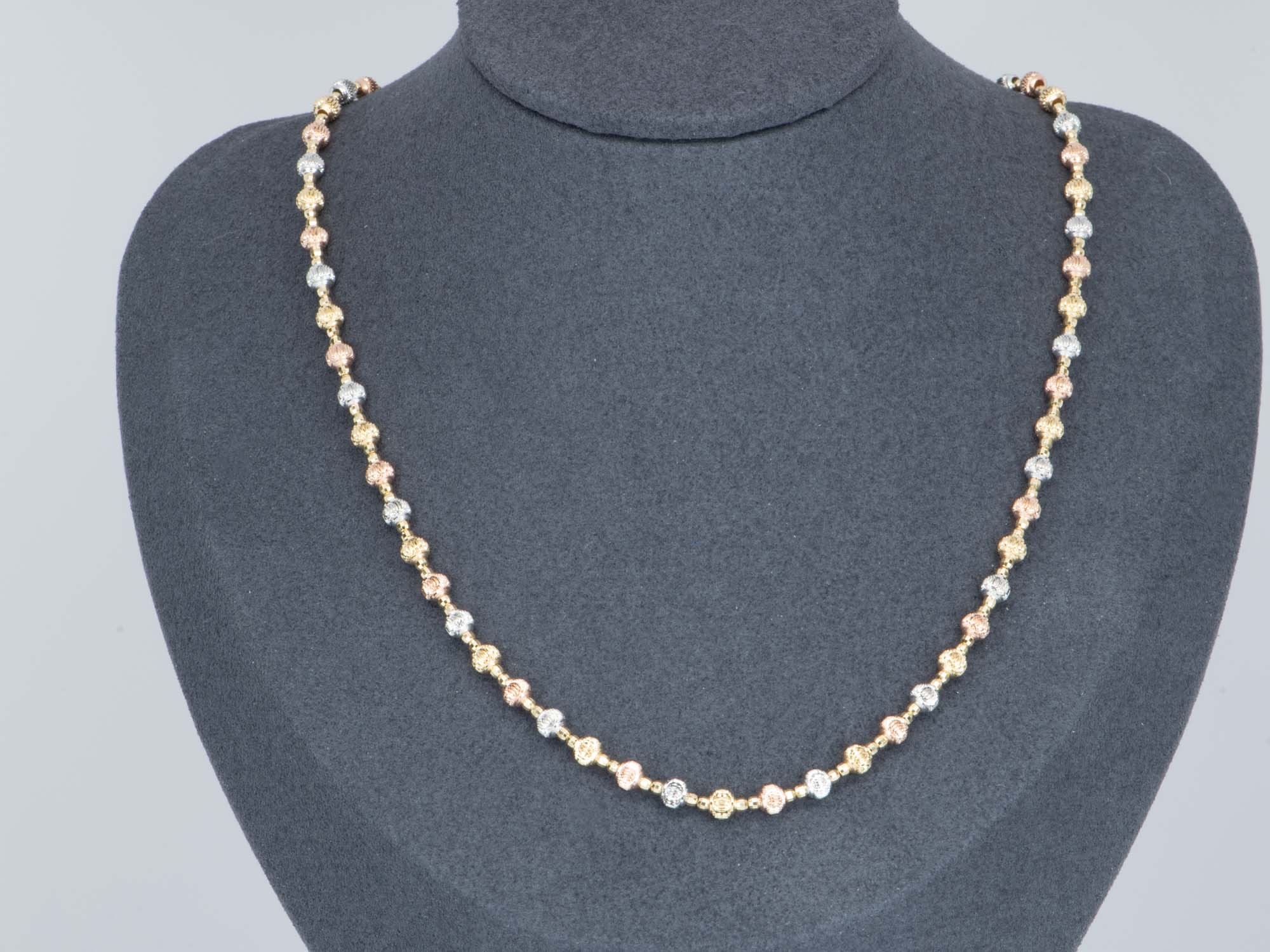 Ball Chain Necklace  18K Yellow Gold - A