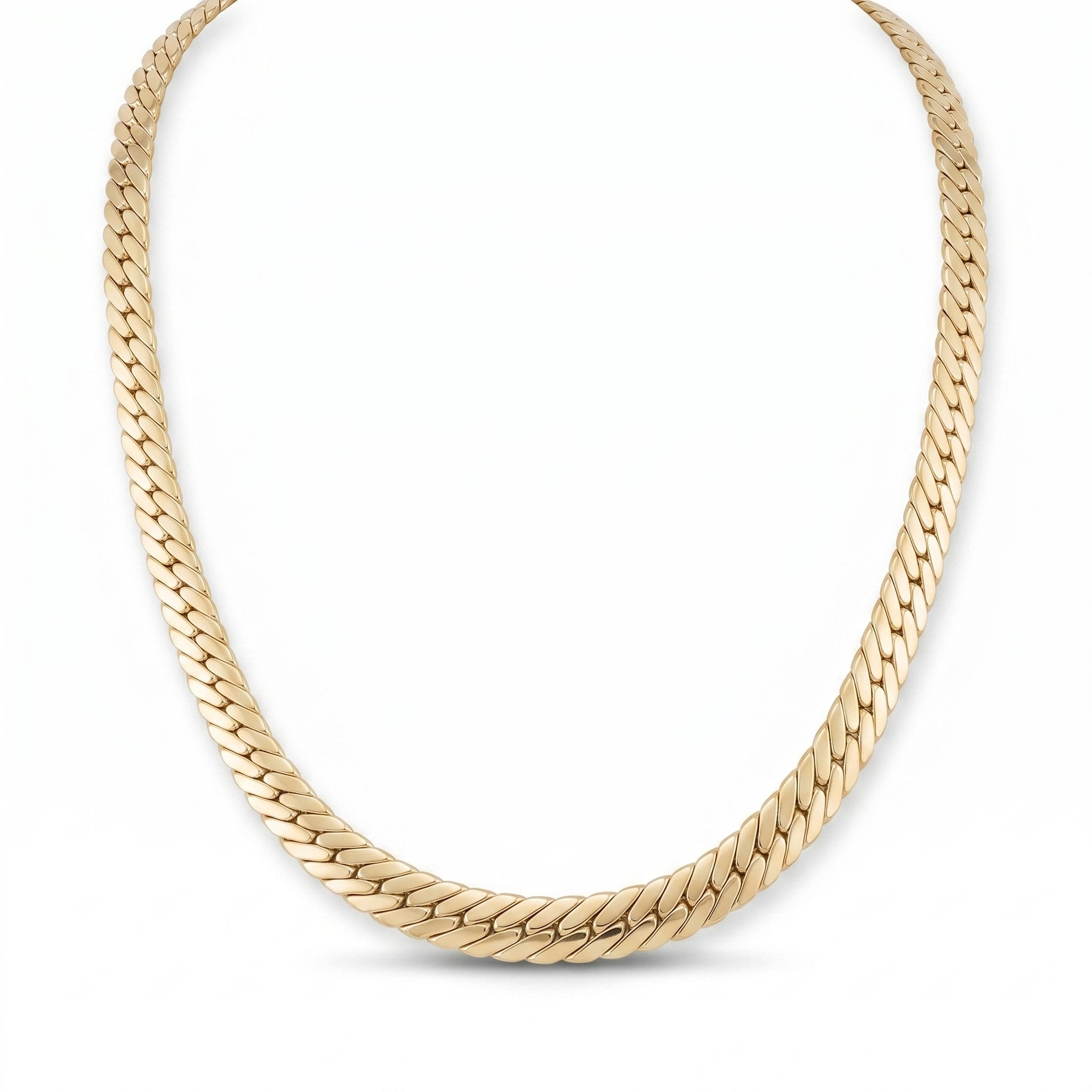 8.3mm Herringbone Link Chain Necklace 16.25
