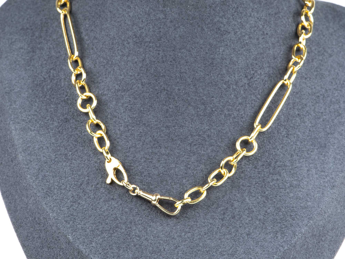 Swivel Dog Clip 25x6.5mm 14K Gold Pendant Charm Holder M4063 Aurora Designer