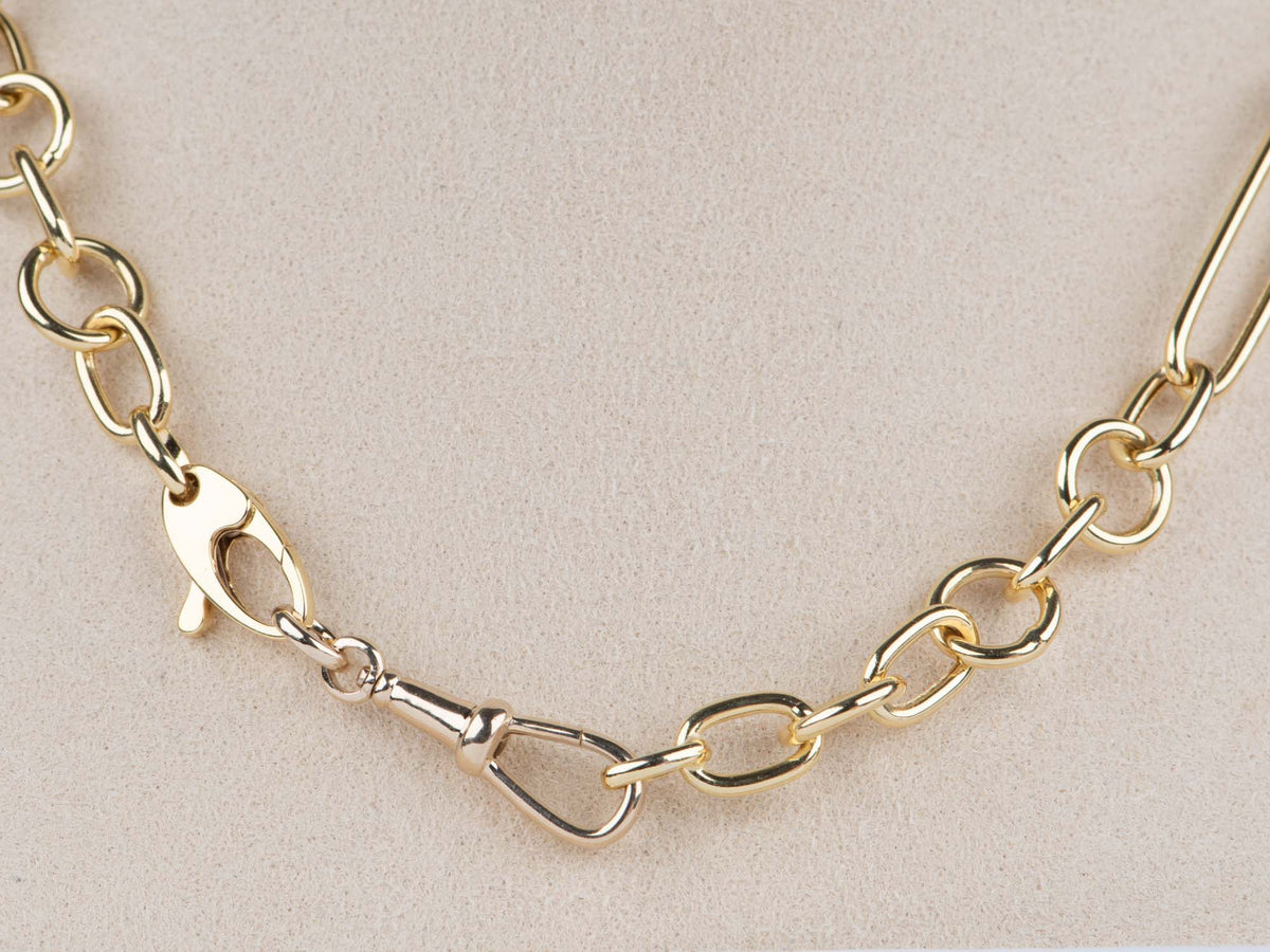 Swivel Dog Clip 25x6.5mm 14K Gold Pendant Charm Holder M4063 Aurora Designer