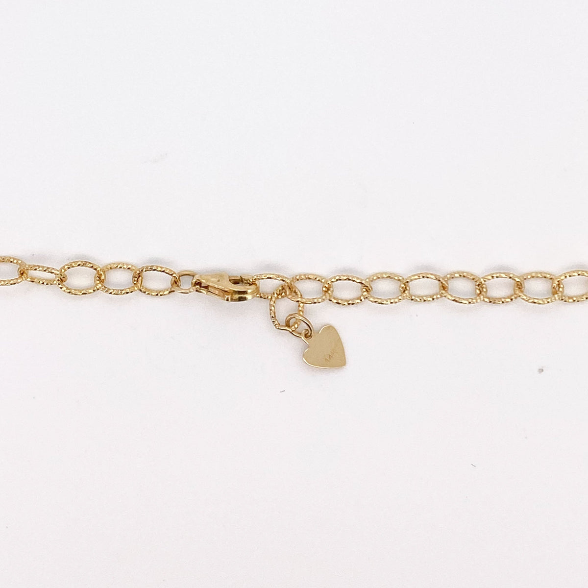 17.5" 14K Gold Sparkle Oval Link Necklace ~6.2g R4506 Aurora Designer