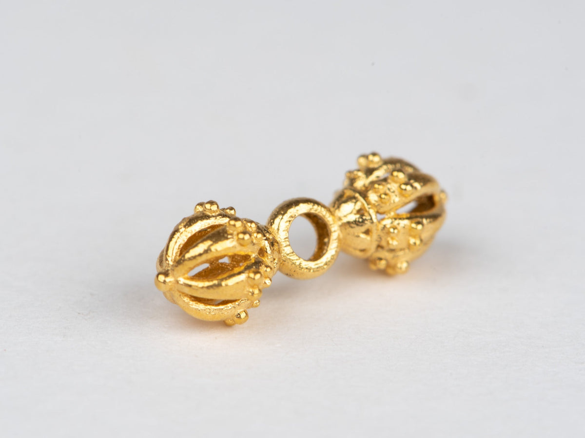18K Gold Mini Vajra Charm Pendant R4527 Aurora Designer