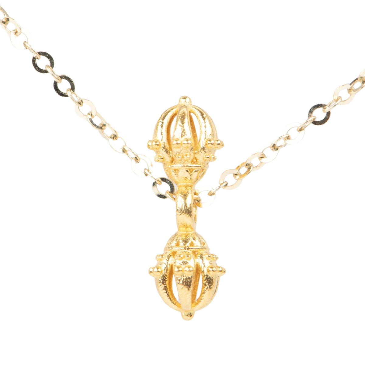 18K Gold Mini Vajra Charm Pendant R4527 Aurora Designer