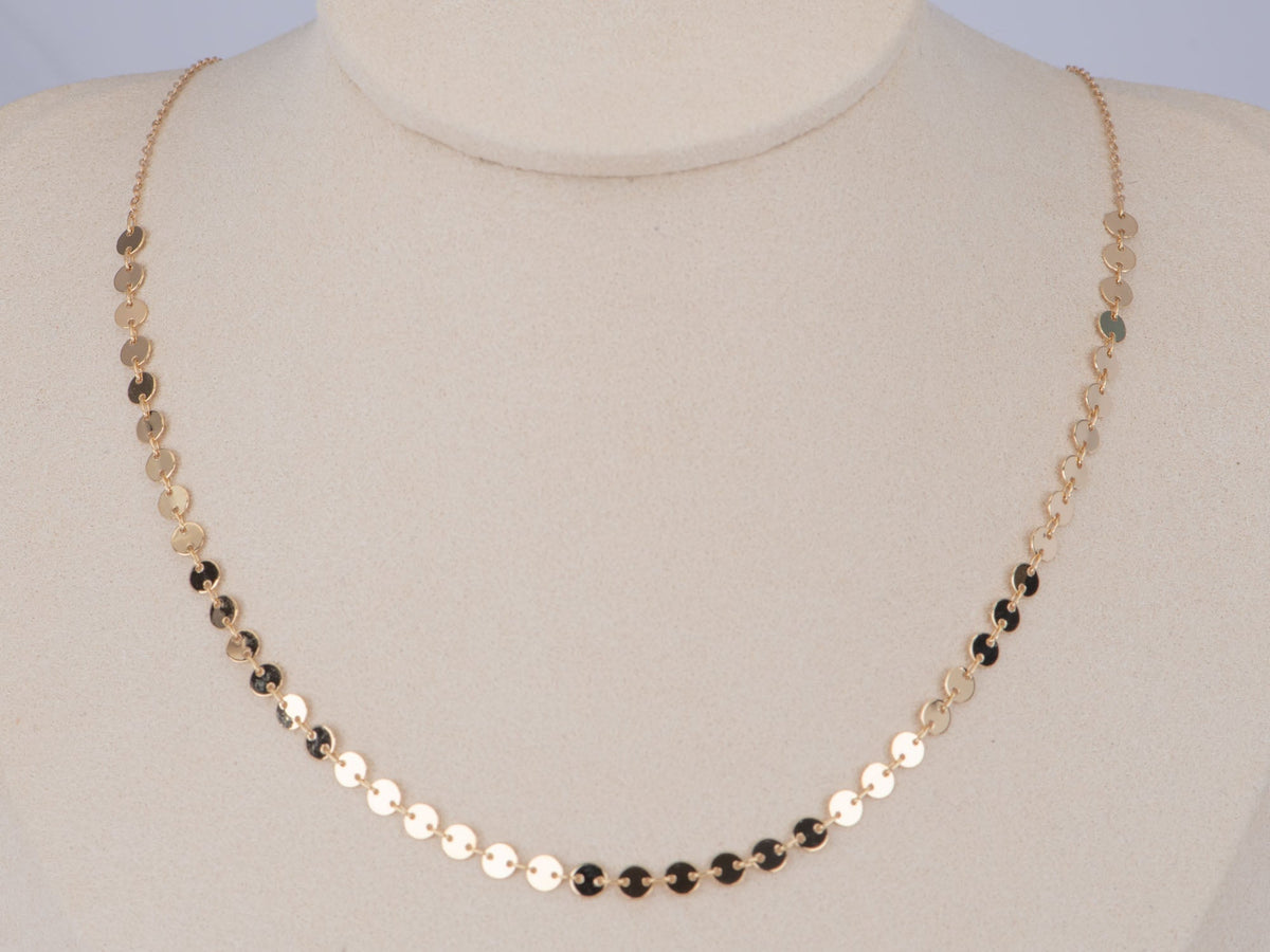 18K Gold Sparkly Specialty Chain Necklace 2.93g R4543 Aurora Designer