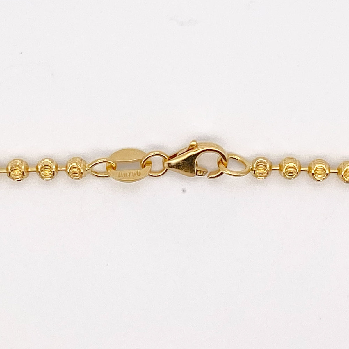 18K Gold Sparkle Bead Long Chain Necklace 23.5" R4550 Aurora Designer