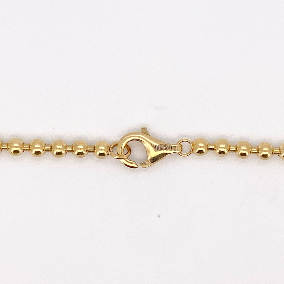 3mm Gold Bead Necklace 20" 18K Gold Heavy 13g+ R4574 Aurora Designer