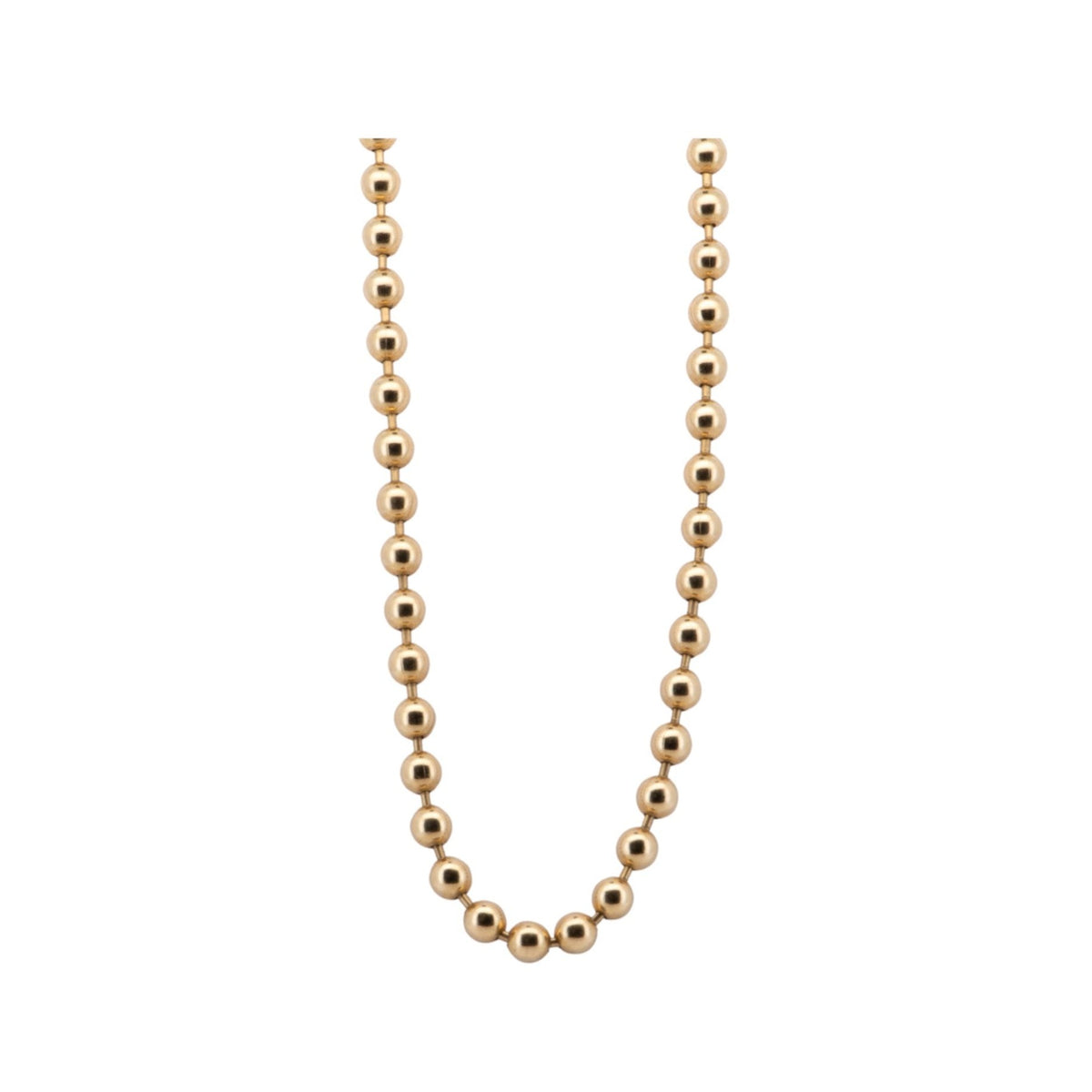 3mm Gold Bead Necklace 19.5" Customizable 18K Gold Heavy 14g+ R4574 Aurora Designer