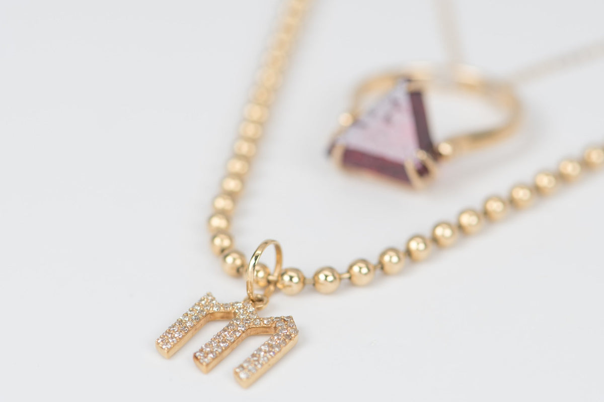 3mm Gold Bead Necklace 18K Gold Heavy 14g+ R4574 Aurora Designer