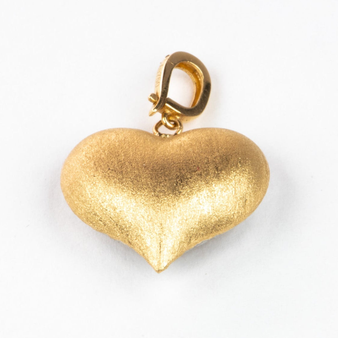 18K Gold Double-Sided Puffy Heart Pendant R4586 Aurora Designer