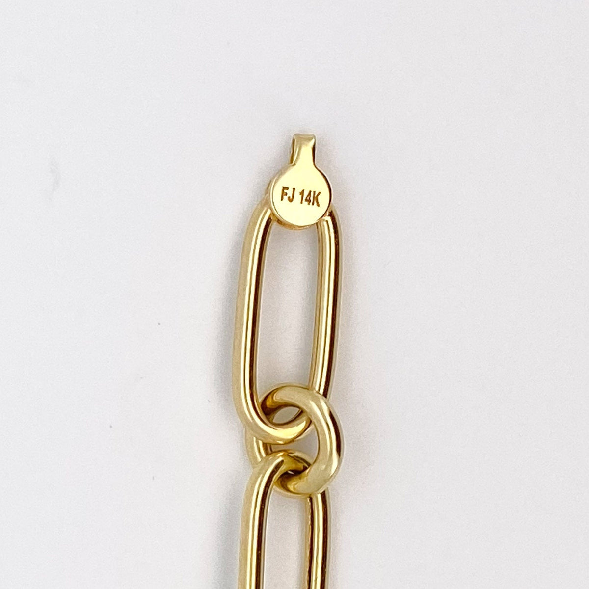 14K Gold Jumbo Trombone Link Chain Necklace 18" 13g+ R4588 Aurora Designer