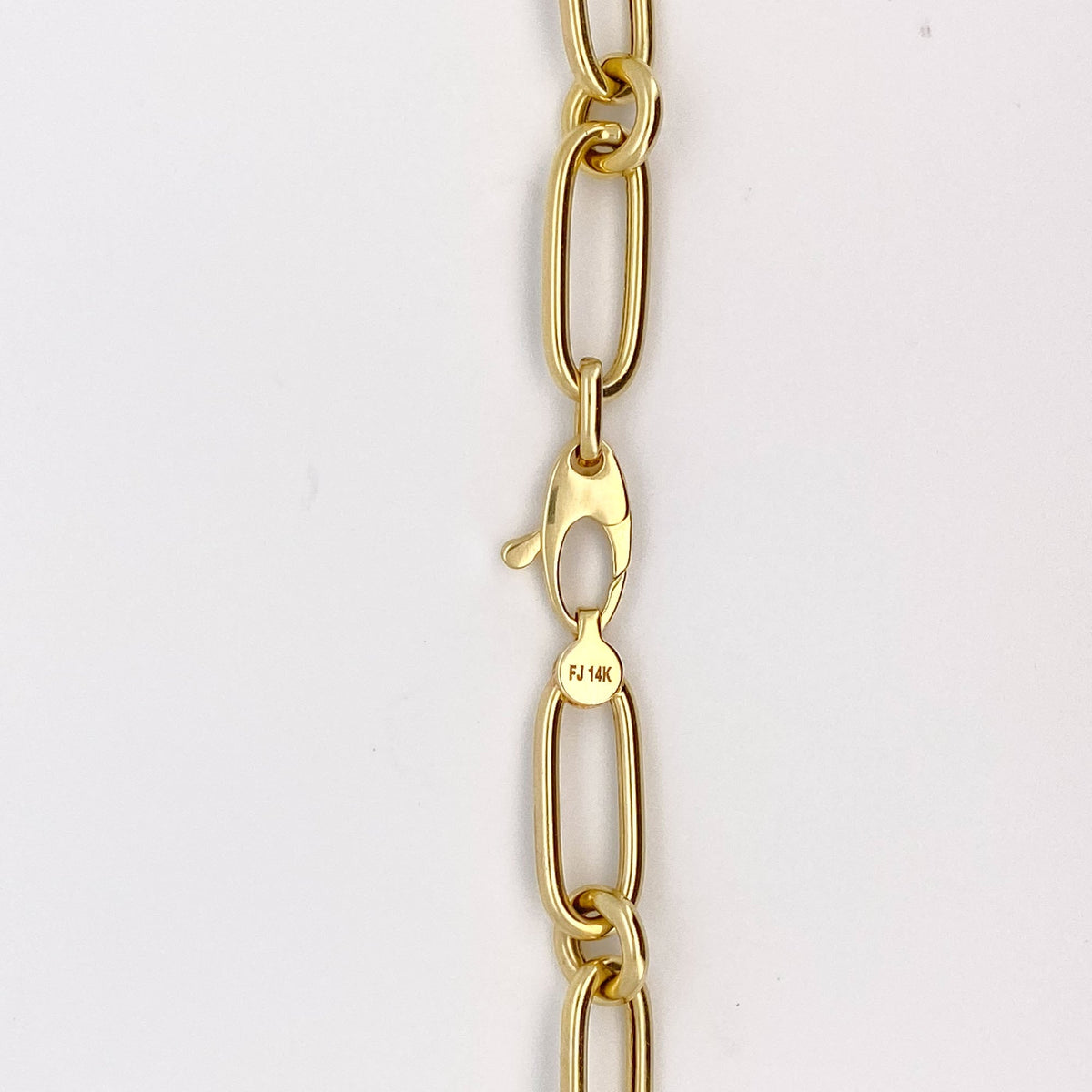 14K Gold Jumbo Trombone Link Chain Necklace 18" 13g+ R4588 Aurora Designer