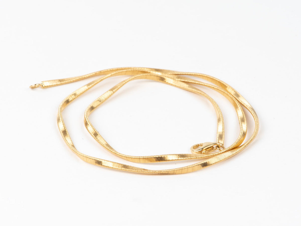 18K Gold Wavy Wave Choker Necklace 16" 7g+ Like Marco Bicego R4599 Aurora Designer