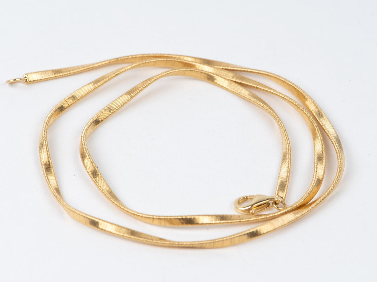 18K Gold Wavy Wave Choker Necklace 16" 7g+ Like Marco Bicego R4599 Aurora Designer