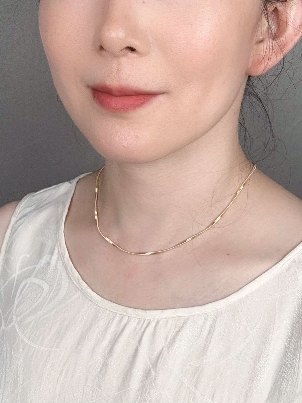18K Gold Wavy Wave Choker Necklace 16" 7g+ Like Marco Bicego R4599 Aurora Designer