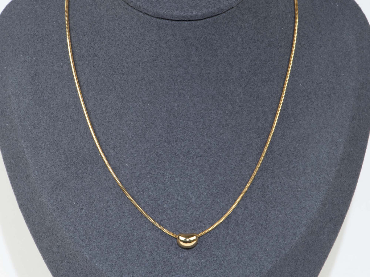 18K Gold Slinky Snake Chain Necklace 1.35mm 3g+ Delicate Versatile RR4602 Aurora Designer