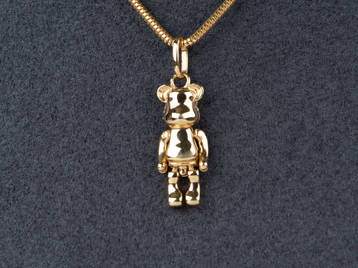18K Gold Moving Arms and Legs Teddy Bear Pendant 1.83g R4605 Aurora Designer