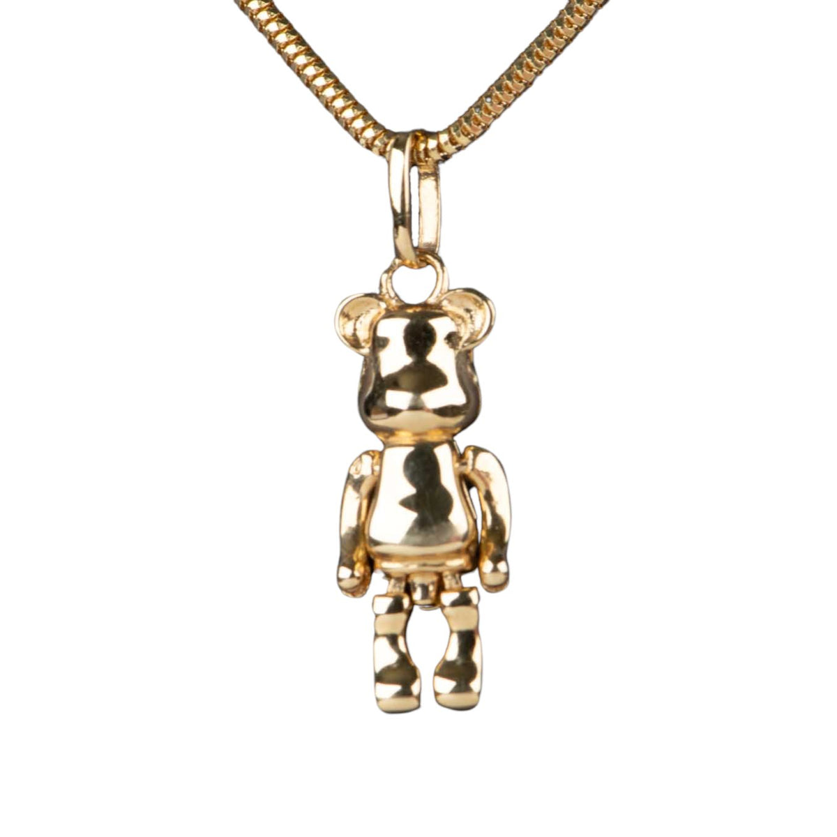 18K Gold Moving Arms and Legs Teddy Bear Pendant 1.83g R4605 Aurora Designer
