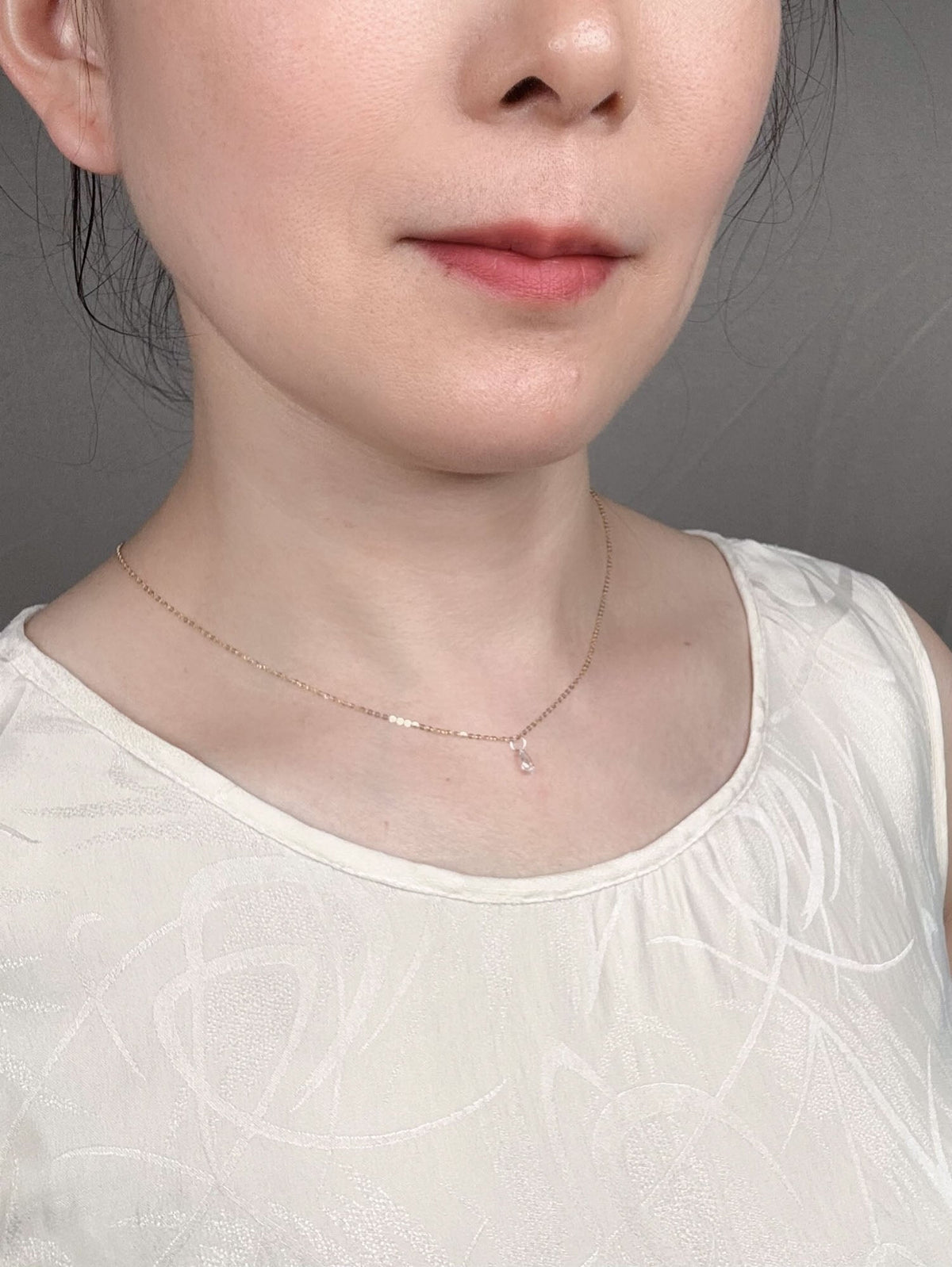 Certified Lab Diamond Necklace Charm Pendant Half and One-Carat 14K Gold R4616 Aurora Designer