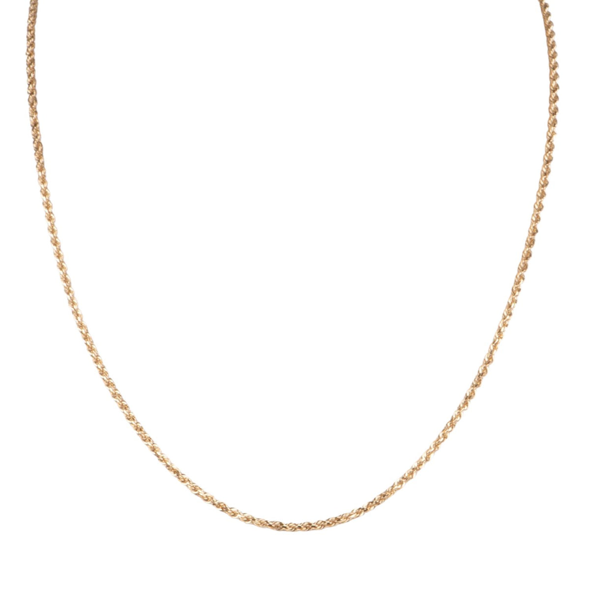 18K Gold Adjustable Sliding Rope Chain Necklace 19.5" 5.46g R4631 Aurora Designer