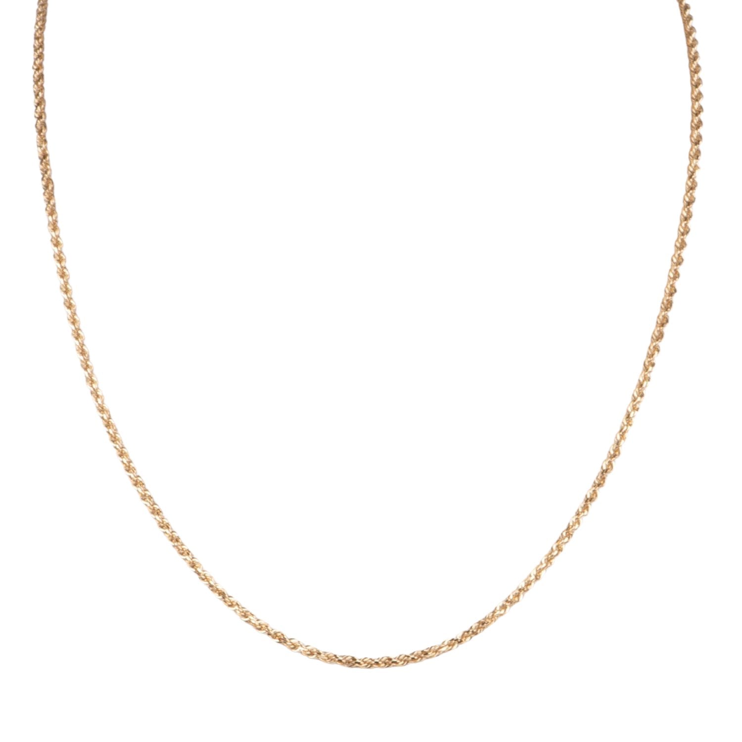 18K Gold Adjustable Rope Chain Necklace R4631 Aurora