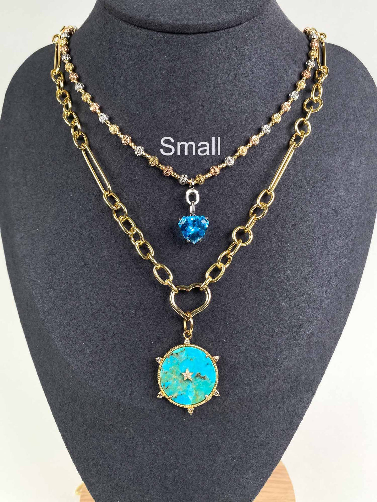 9K 14K 18K Gold Pendant Charm Enhancer Converter Bail Multiple Sizes M4041 Aurora Designer