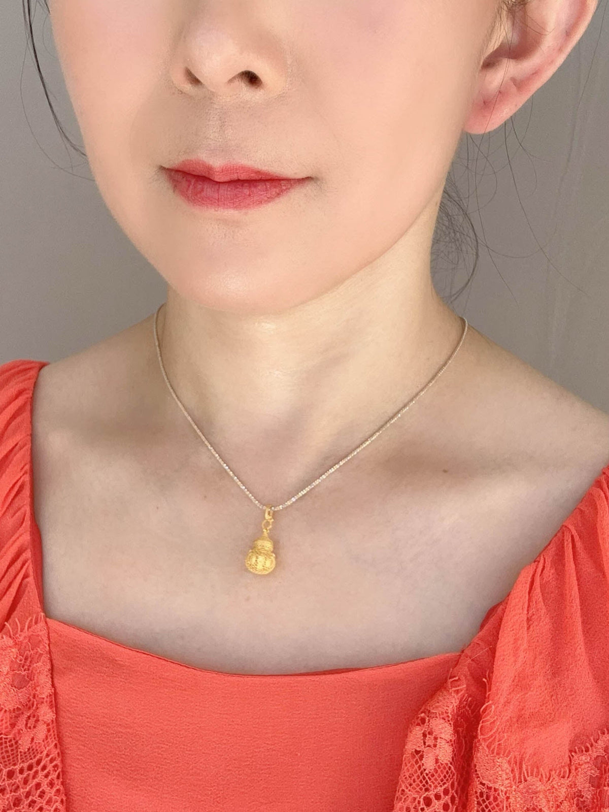 18K Gold Filigree Lucky Gourd Pendant Openable Keepsake R4647 Aurora Designer
