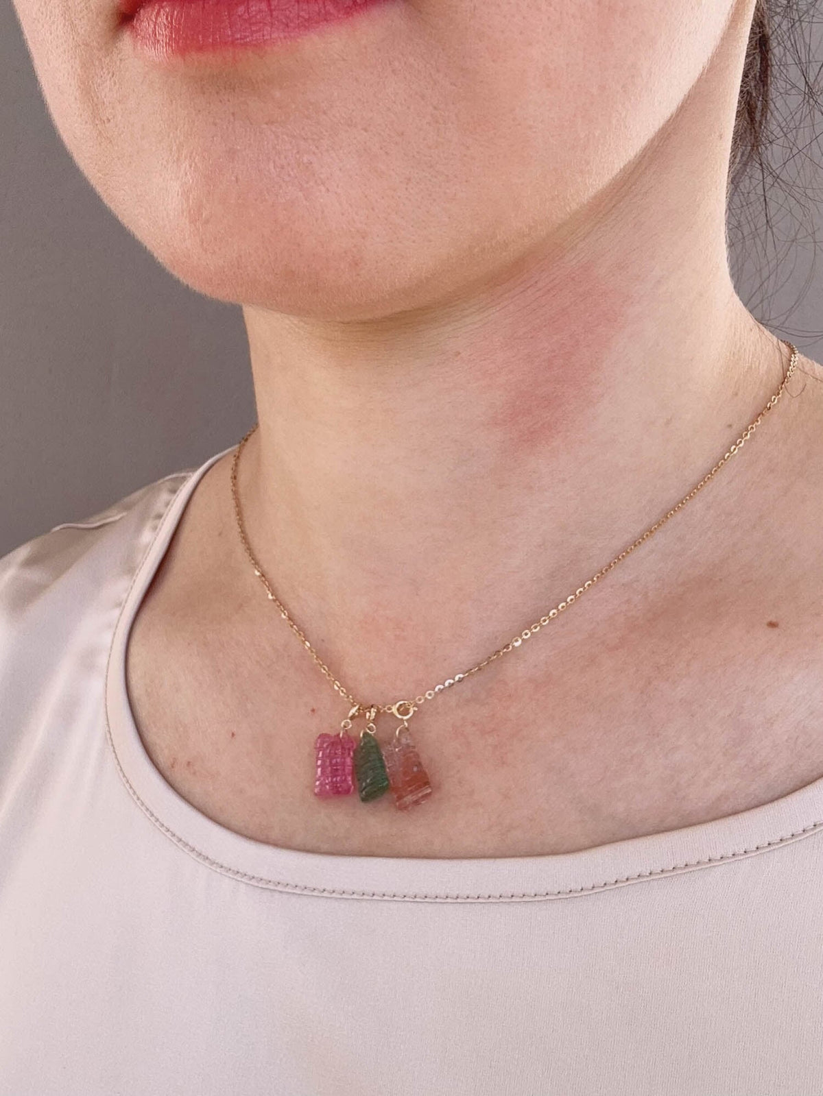 Tourmaline Castle Carving Pendant Charm with 18K Gold Bail R4659 Aurora Designer